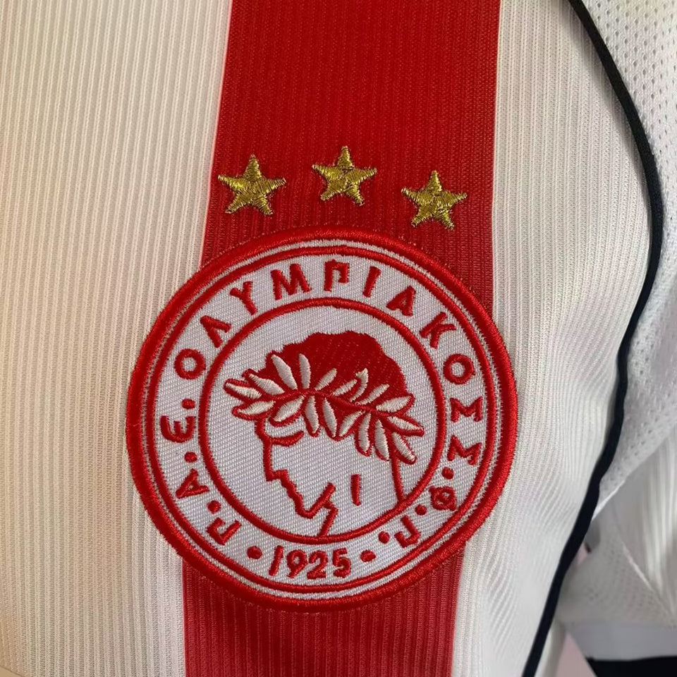 Jersey 2001/2002 Olympiacos Local Manga corta Versión Fan Retro