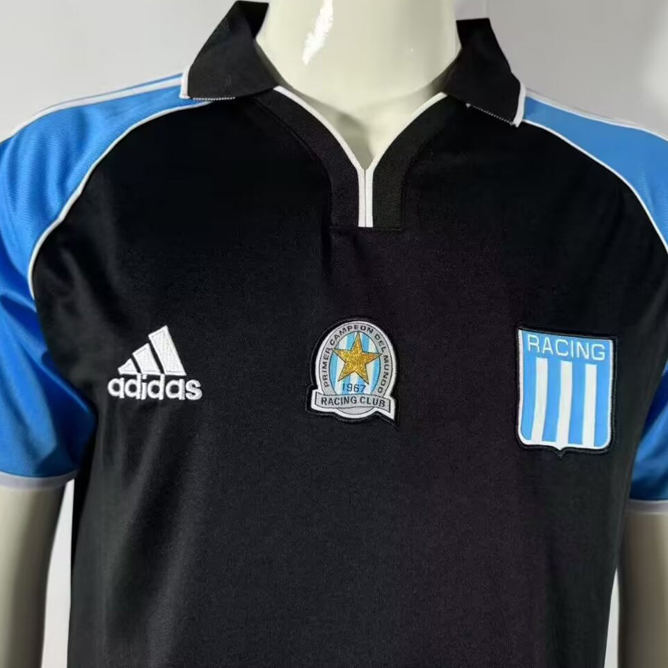 jersey 2000/01 racing visitante manga corta versión fan retro