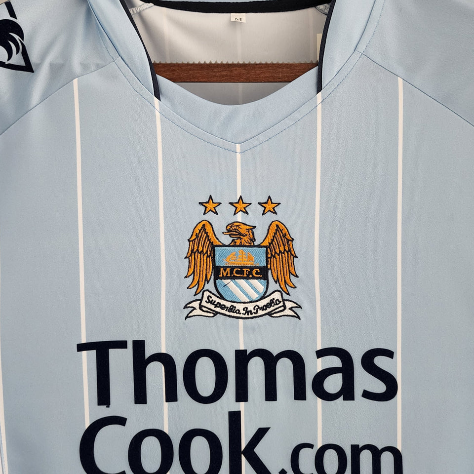 jersey 2007/08 manchester city local manga corta versión fan retro