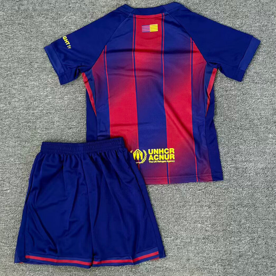 jersey 2025/26 barcelona local manga corta niño