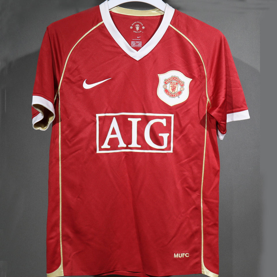 jersey 2006/07 manchester united local manga corta versión jugador retro