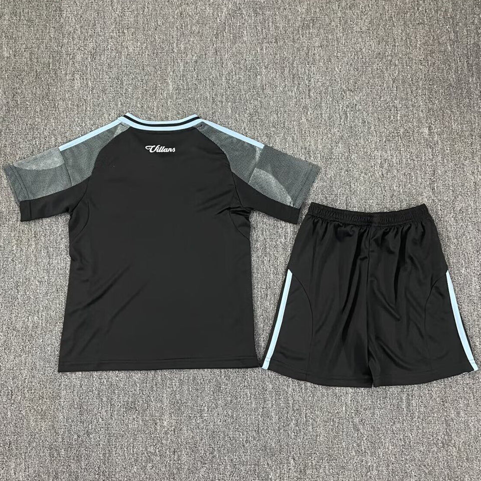 Jersey 2025/26 Aston Villa Visitante Manga corta Niño