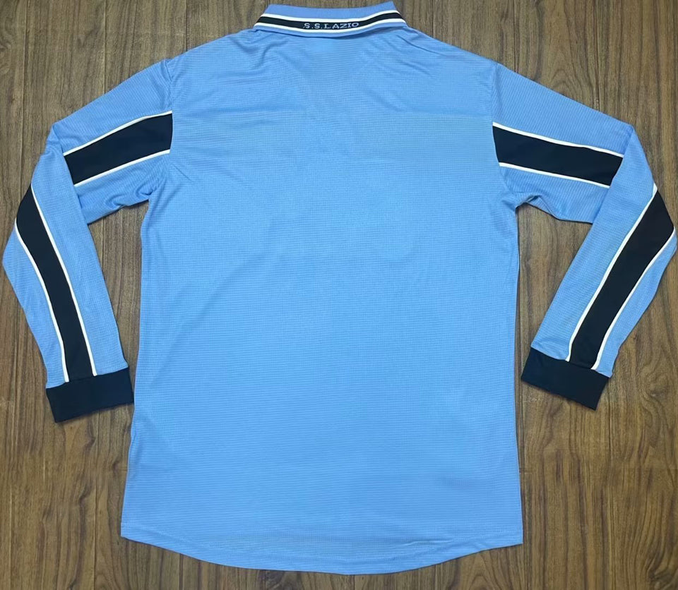 Jersey 1998/2000 Lazio Local Manga larga Versión Fan Retro