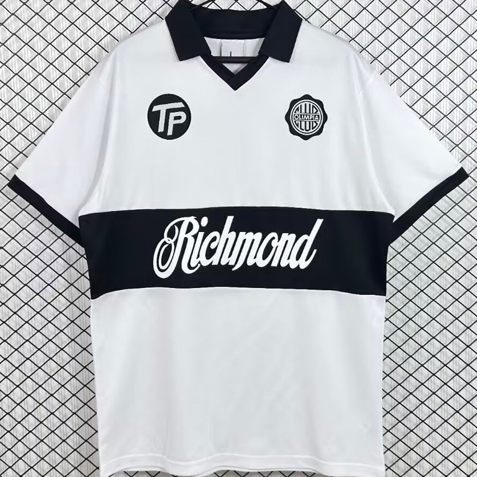 jersey 1990 club olimpia local manga corta versión fan retro