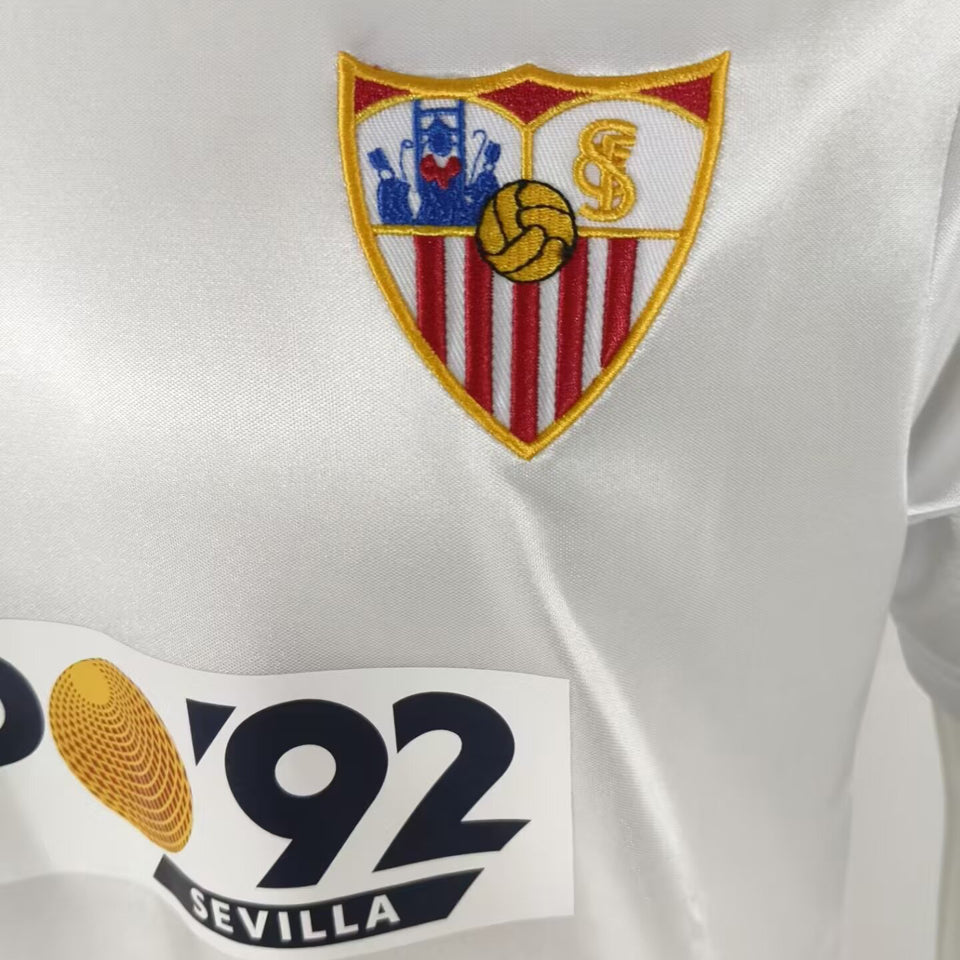 jersey 1987/90 sevilla fc local manga corta versión fan retro