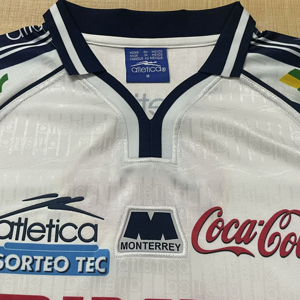 jersey 1999/2000 monterrey visitante manga corta versión fan retro
