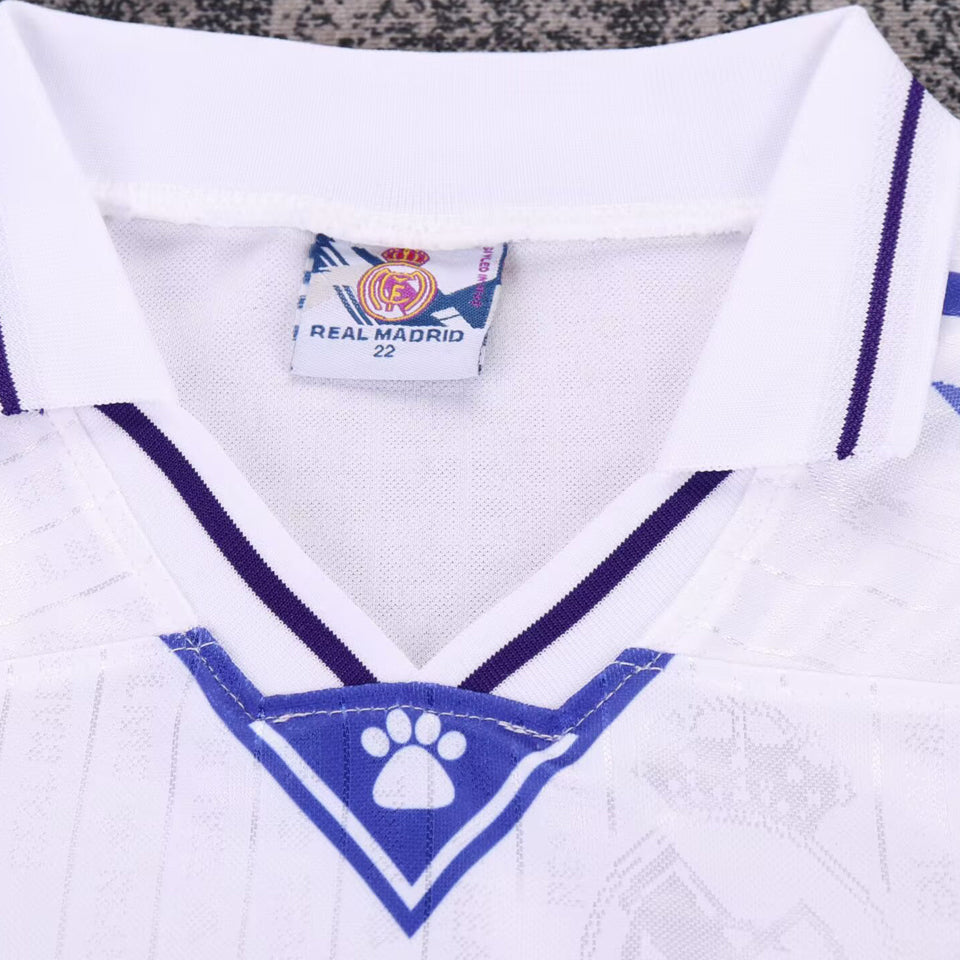 jersey 1966/97 real madrid local manga corta niño retro