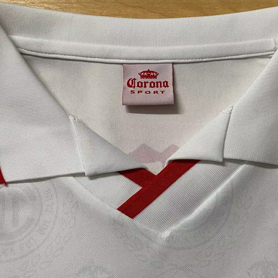 jersey 1997/1998 deportivo toluca visitante manga corta versión fan retro