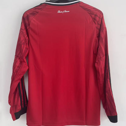 Jersey 2025/26 Manchester United Local Manga larga Versión Fan