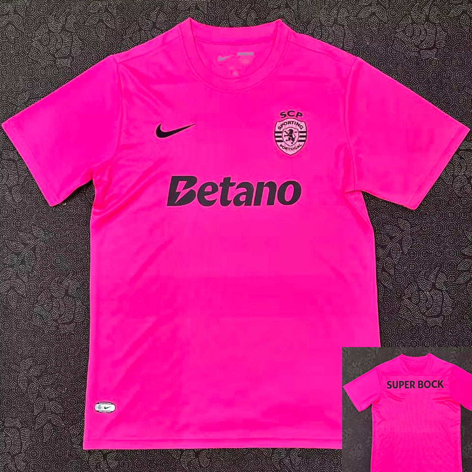 Jersey 2024/25 Sporting CP Lisbon Pink Especial Manga corta Versión Fan