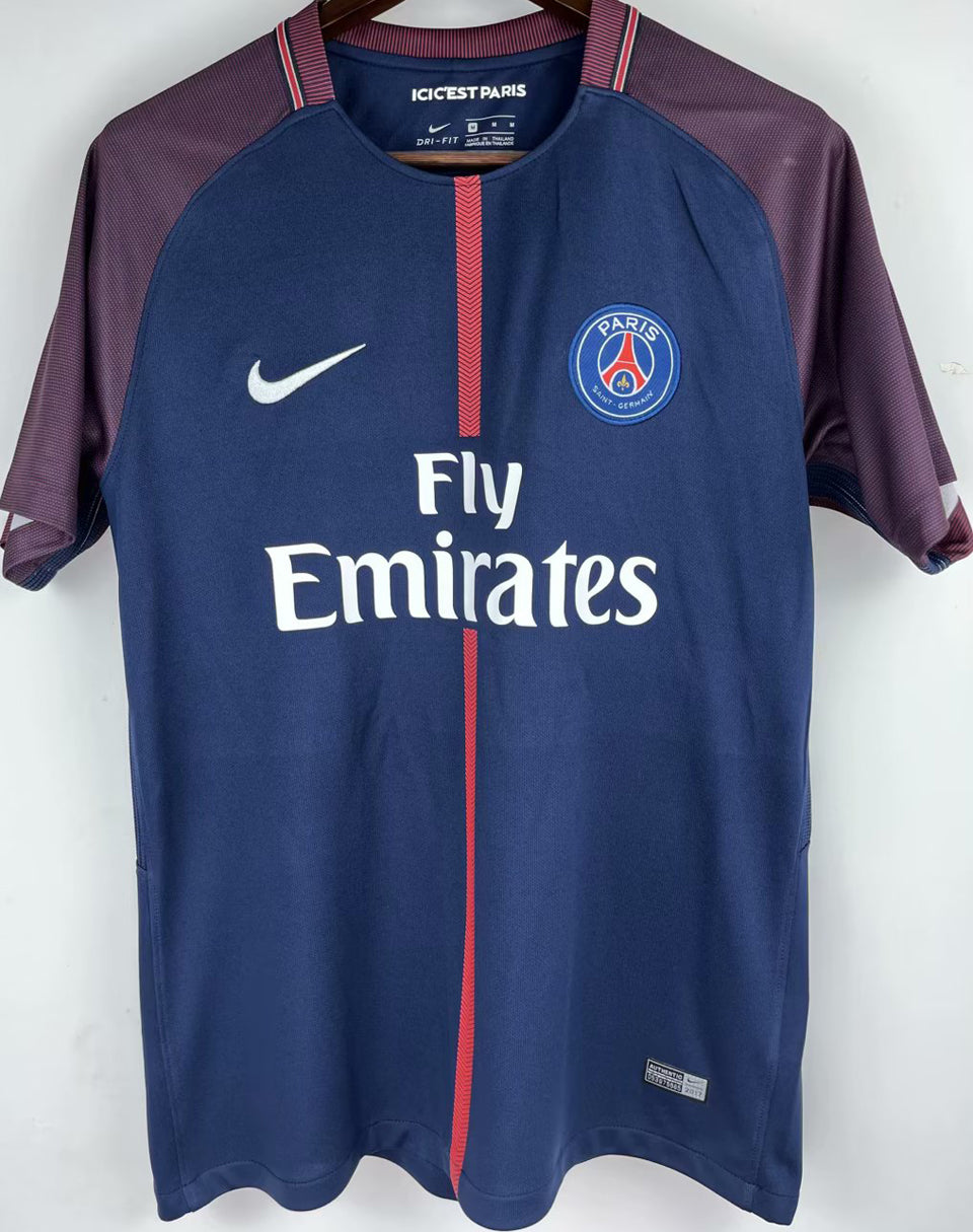 jersey 2017/18 psg local manga corta versión fan retro