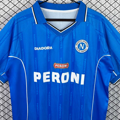 Jersey 2000/2001 Napoli Local Manga corta Versión Fan Retro