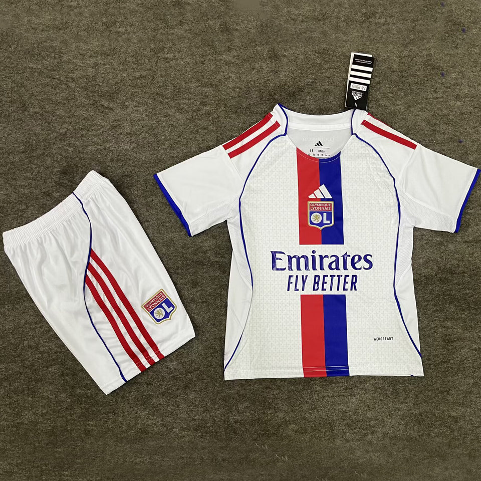jersey 2025/26 lyon local manga corta niño