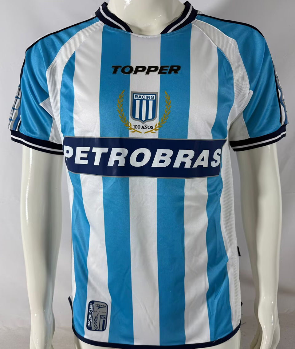 Jersey 2003/2004 Racing Local Manga corta Versión Fan Retro