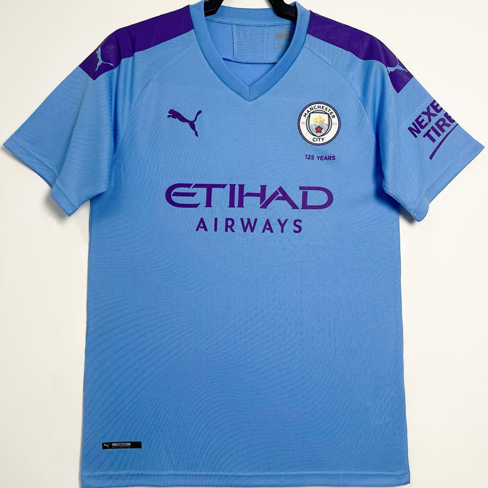 jersey 2019/20 manchester city local manga corta versión fan retro