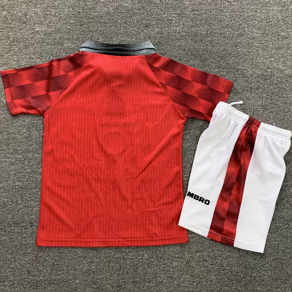 jersey 1996/98 manchester united local manga corta niño retro