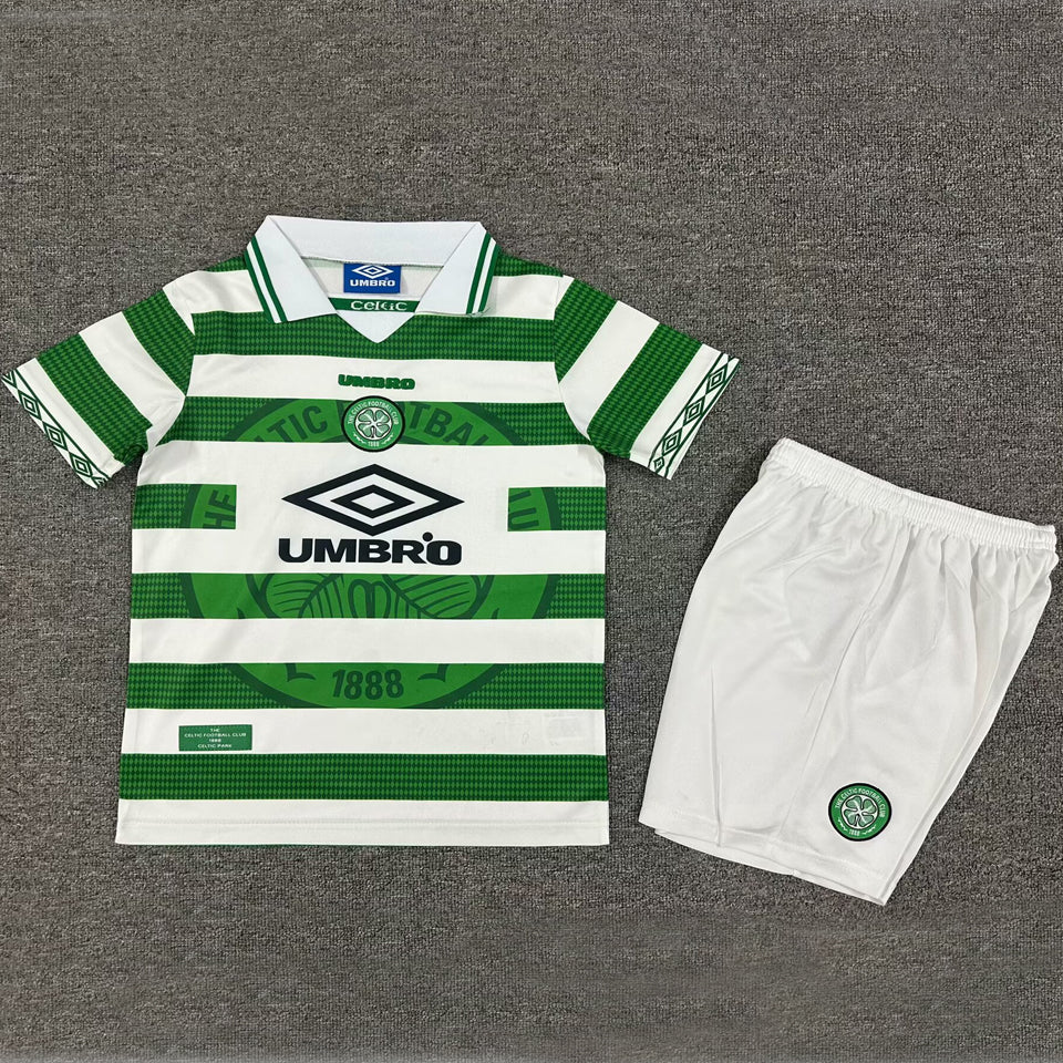 Jersey 1997/1999 Celtic Local Manga corta Niño Retro
