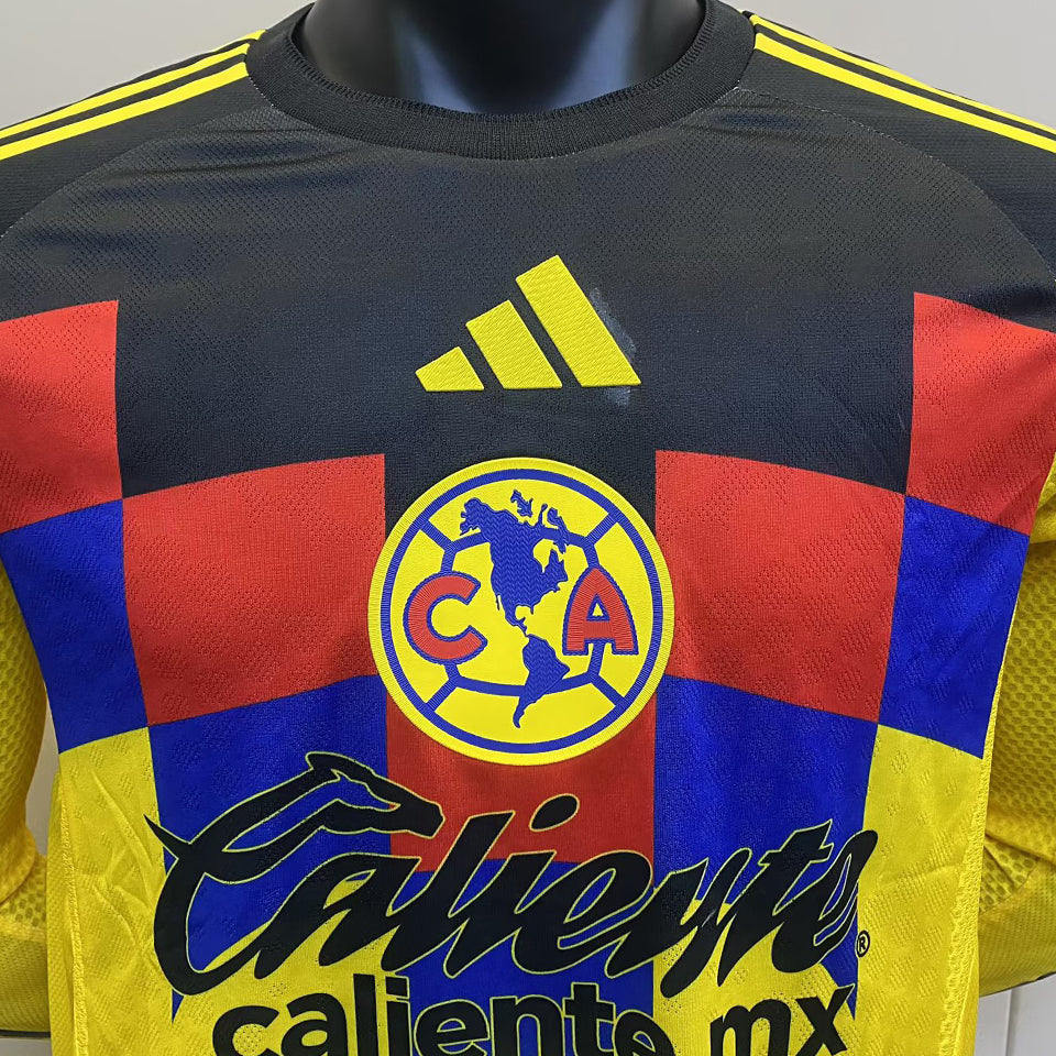 jersey 2025/26 club america local manga larga versión jugador