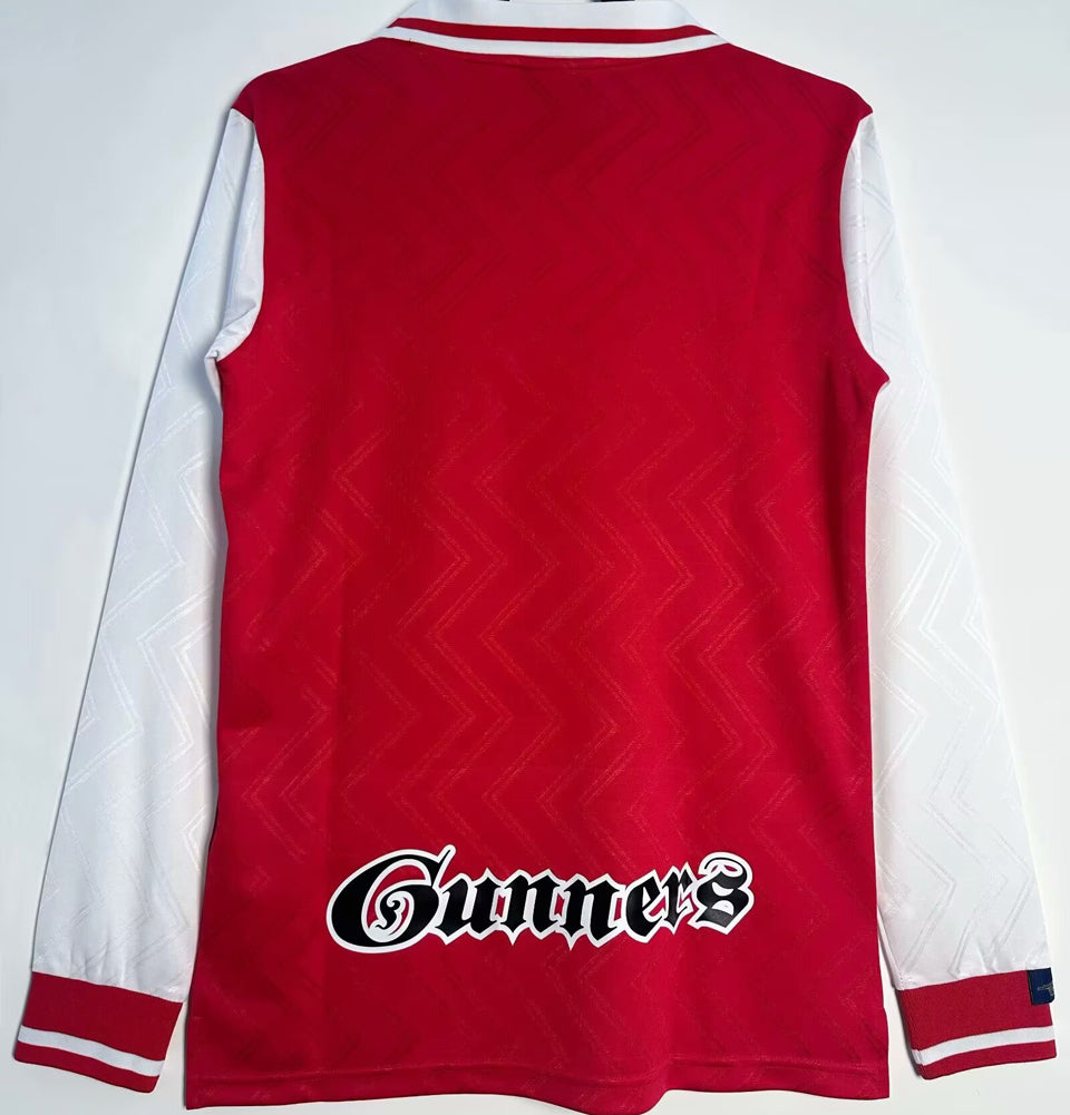 jersey 1996/98 arsenal local manga larga versión fan retro
