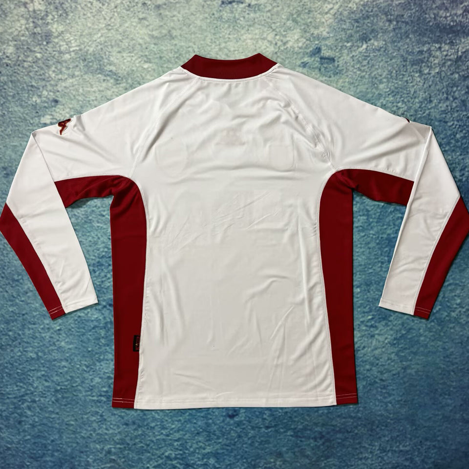 jersey 2001/02 roma visitante manga larga versión fan retro