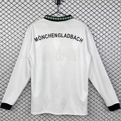 Jersey 1995/1996 Monchengladbach Local Manga larga Versión Fan Retro