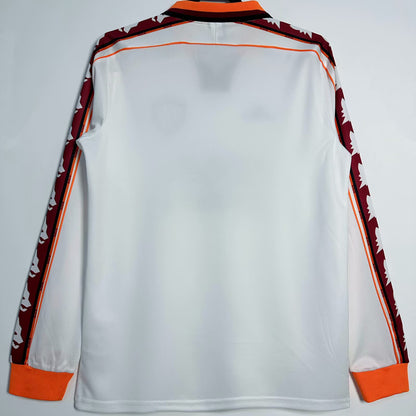 Jersey 1998/99 Roma Visitante Manga larga Versión Fan Retro