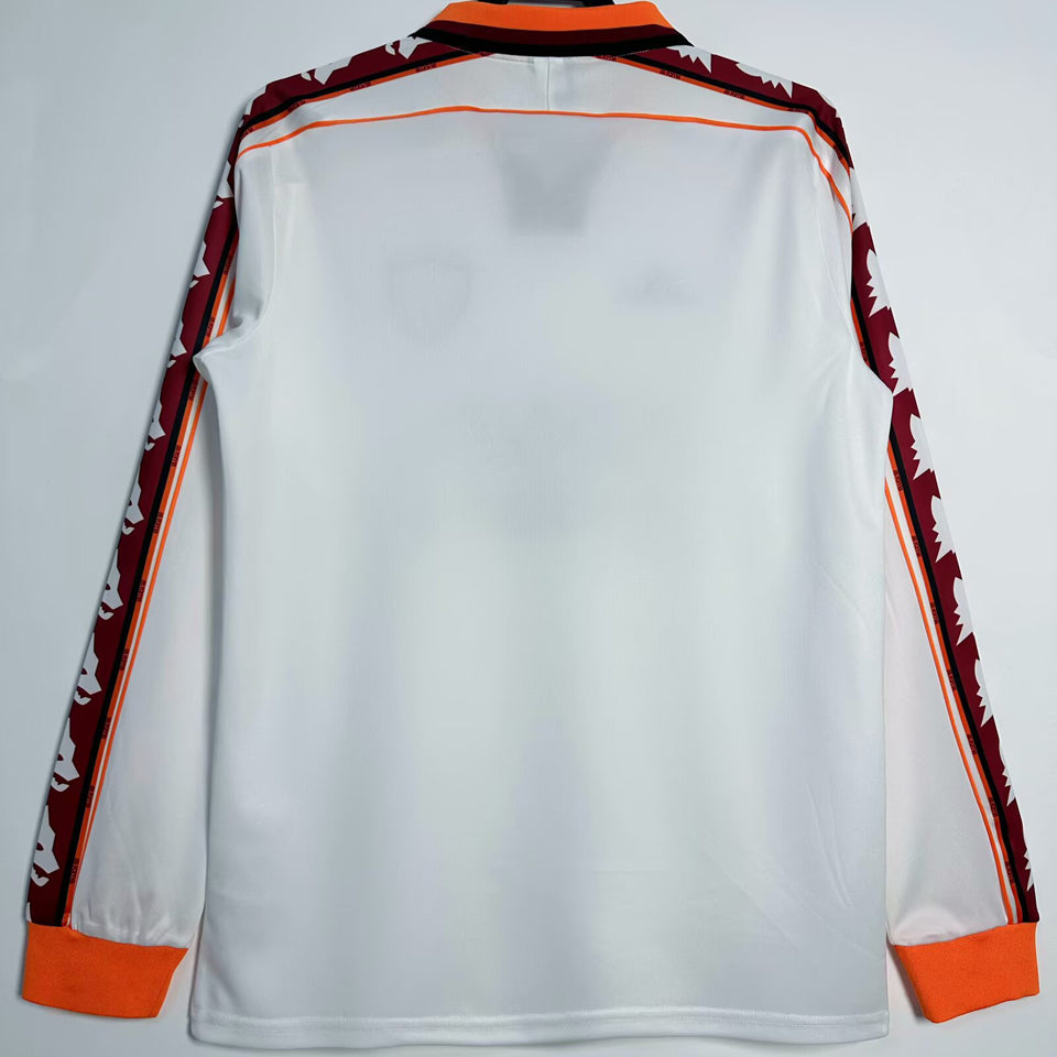 Jersey 1998/99 Roma Visitante Manga larga Versión Fan Retro