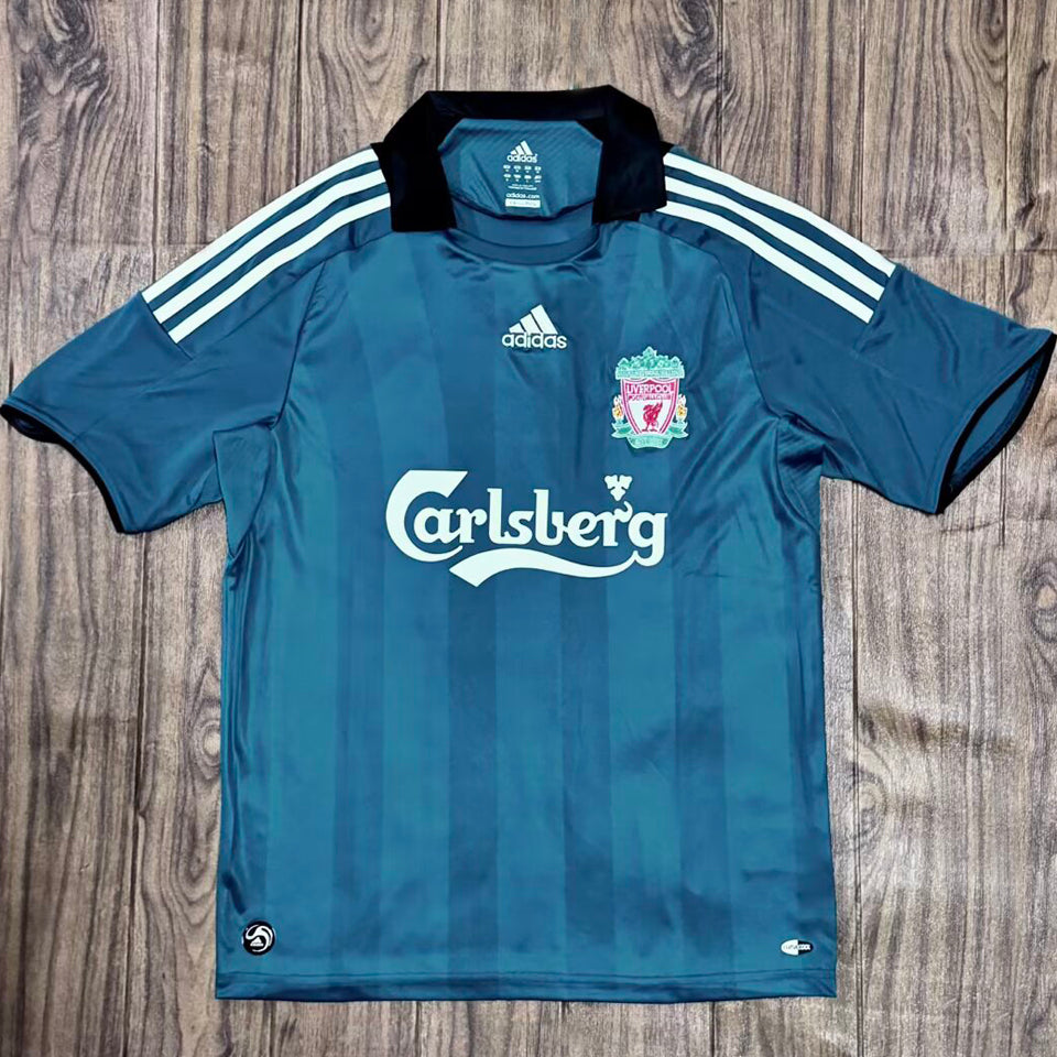 jersey 2008/2009 liverpool visitante manga corta versión fan retro