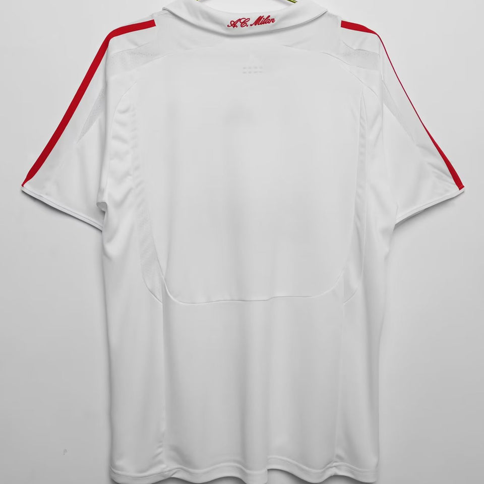 jersey 2007/08 ac milan visitante manga corta versión fan retro