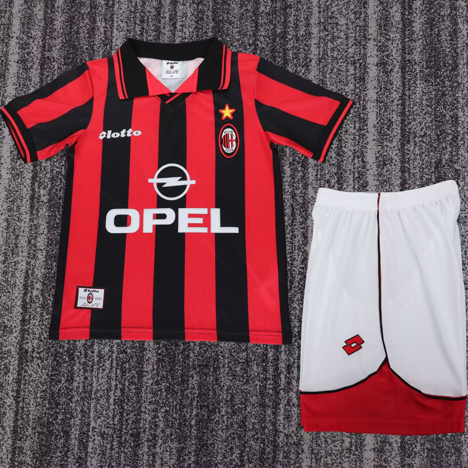 jersey 1997/1998 ac milan local manga corta niño retro