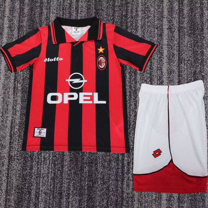 Jersey 1997/1998 AC Milan Local Manga corta Niño Retro