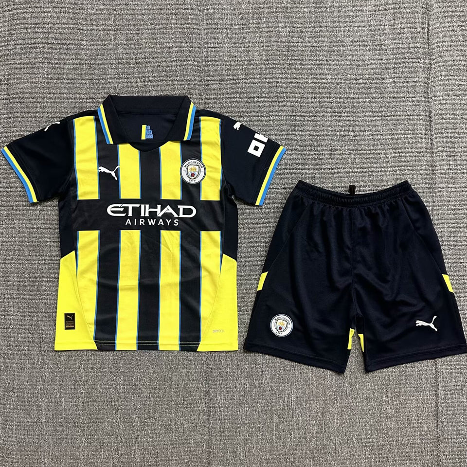 Jersey 2024/25 Manchester City Visitante Manga corta Niño