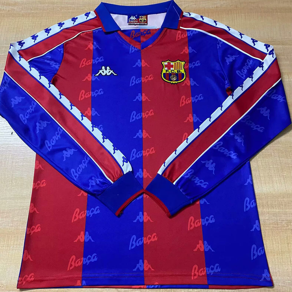 jersey 1992/95 barcelona local manga larga versión fan retro