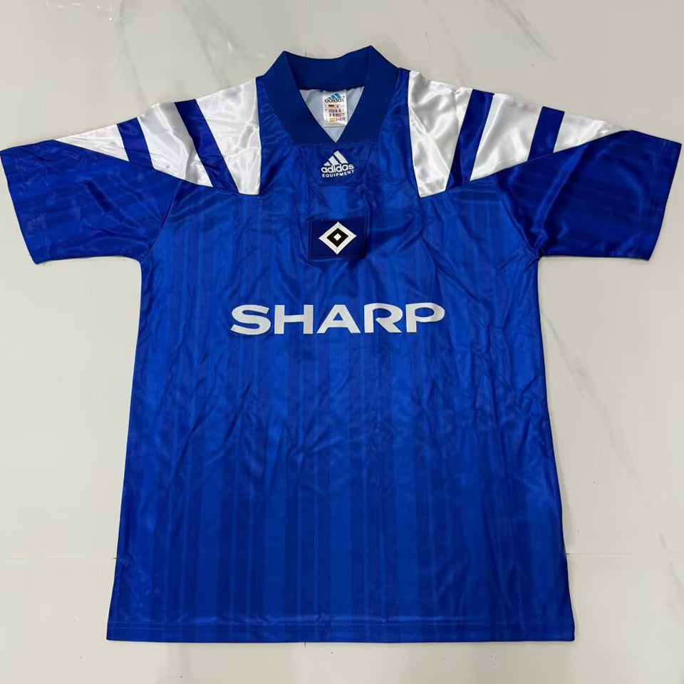 jersey 1992/1993 hamburger visitante manga corta versión fan retro