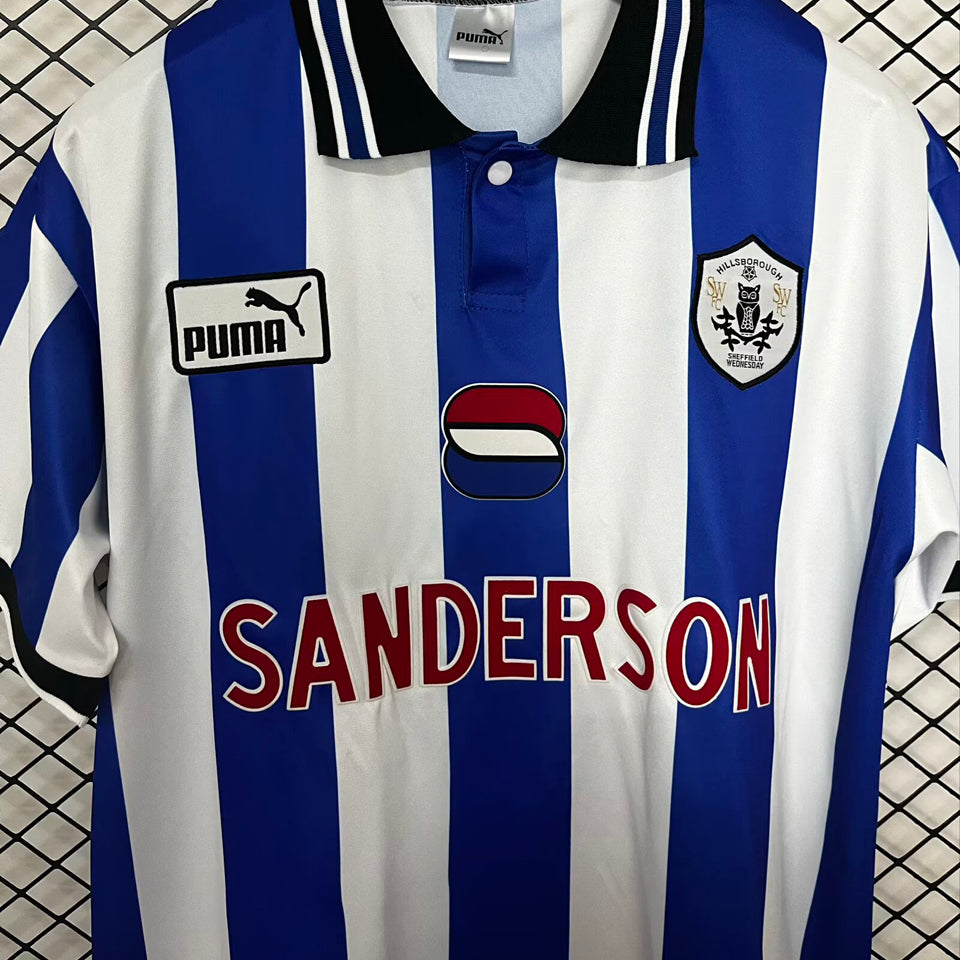 jersey 1998 sheffield wednesday local manga corta versión fan retro