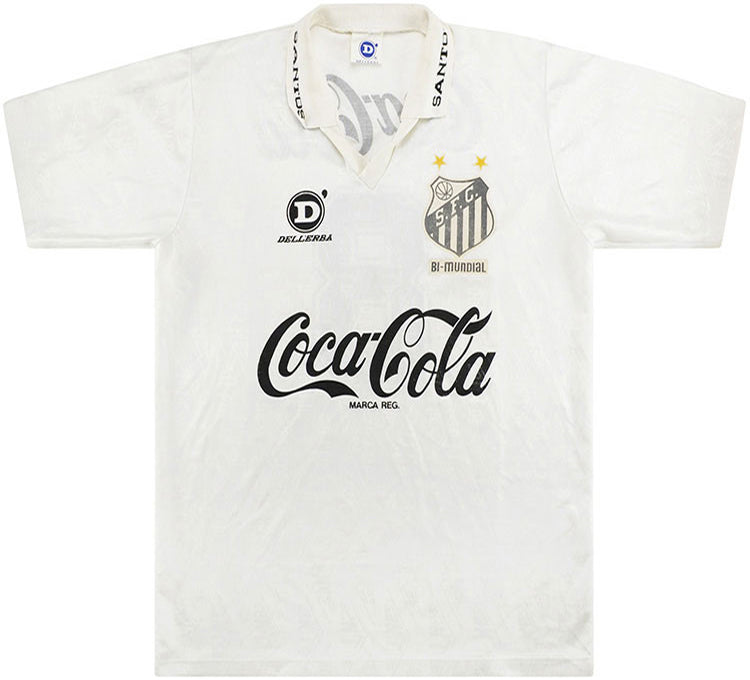 jersey 1993/94 santos local manga corta versión fan retro