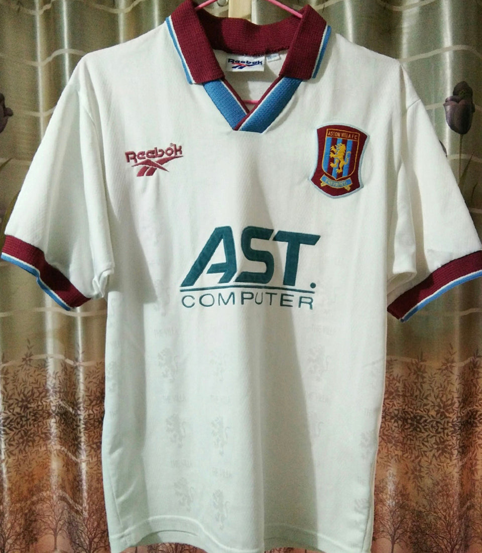 jersey 1995/96 aston villa visitante manga corta versión fan retro