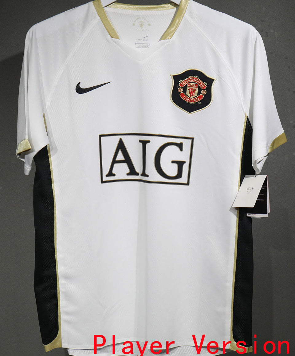 jersey 2006/07 manchester united visitante manga corta versión jugador retro