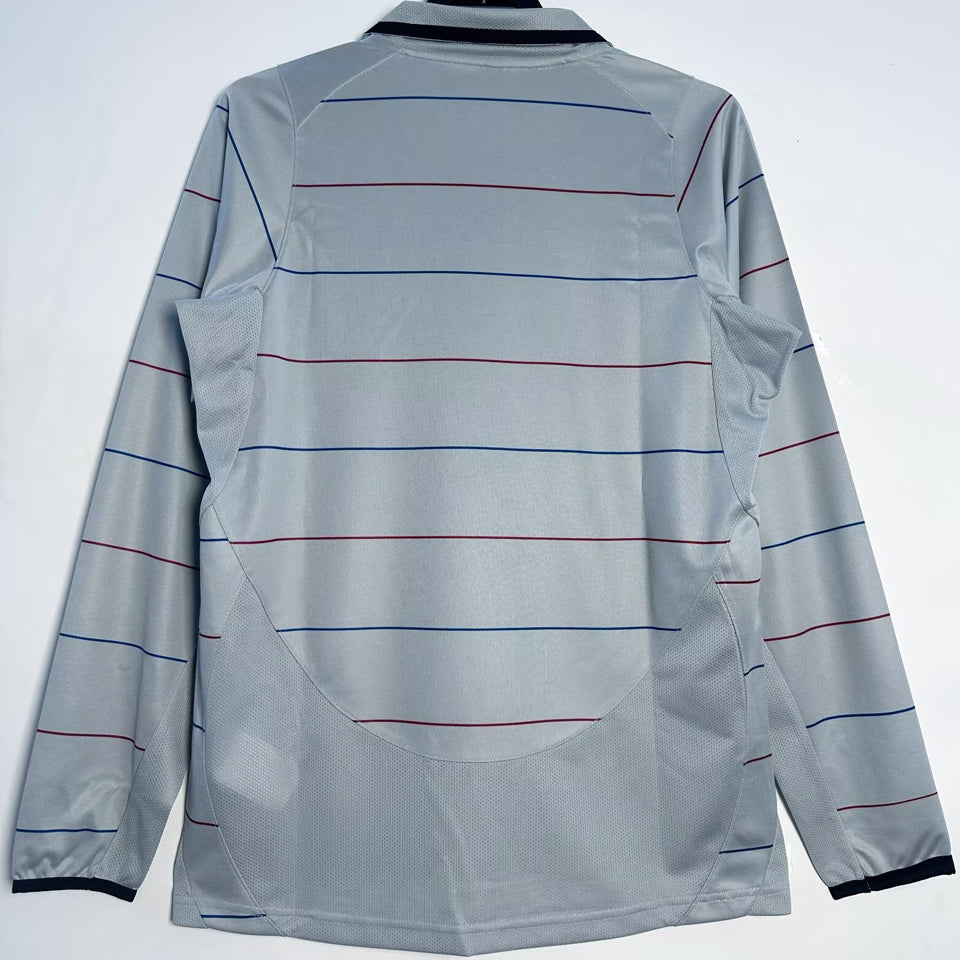 Jersey 2003/04 Barcelona Visitante Manga larga Versión Fan Retro