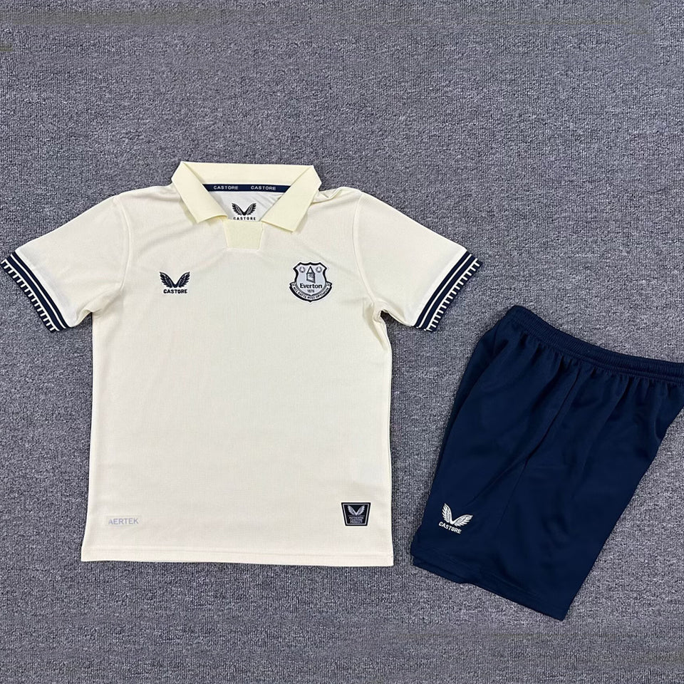 Jersey 2025/26 Everton Visitante Manga corta Niño