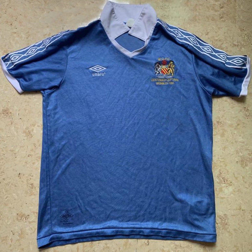 jersey 1981 manchester city especial manga corta versión fan retro
