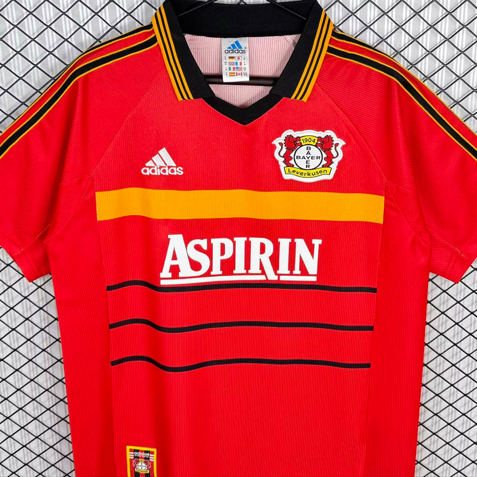 jersey 1999/2000 leverkusen local manga corta versión fan retro