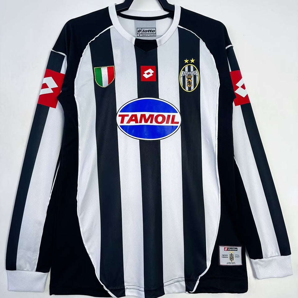 jersey 2002/03 juventus local manga larga versión fan retro