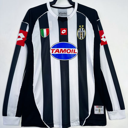 Jersey 2002/03 Juventus Local Manga larga Versión Fan Retro