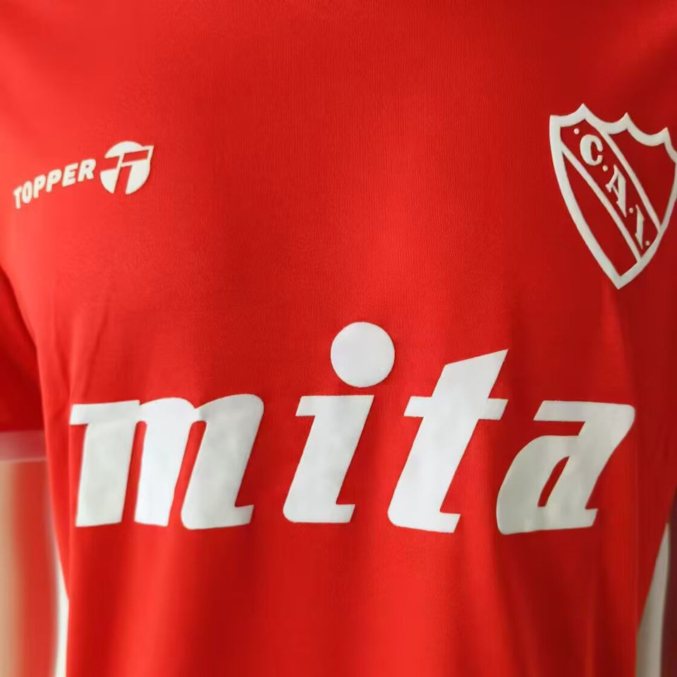 jersey 1985/86 atlético independiente local manga corta versión fan retro