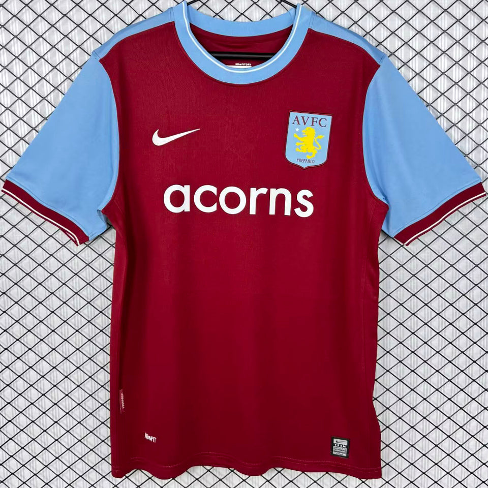 jersey 2009/2010 aston villa local manga corta versión fan retro