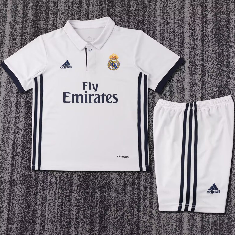 jersey 2016/17 real madrid local manga corta niño retro