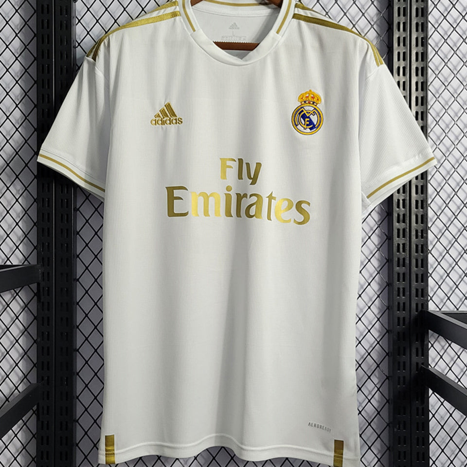 jersey 2019/20 real madrid local manga corta versión fan retro