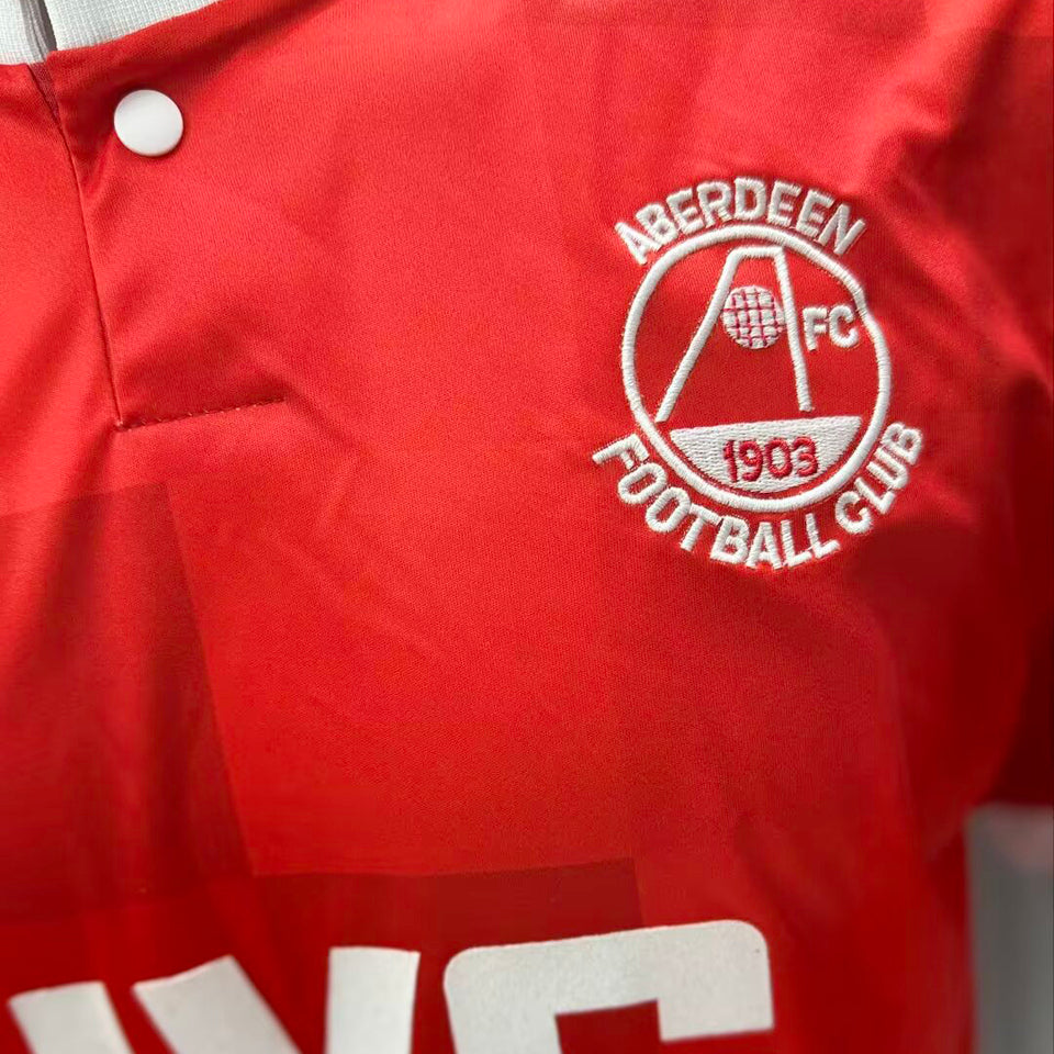 jersey 1987/1990 aberdeen local manga corta versión fan retro