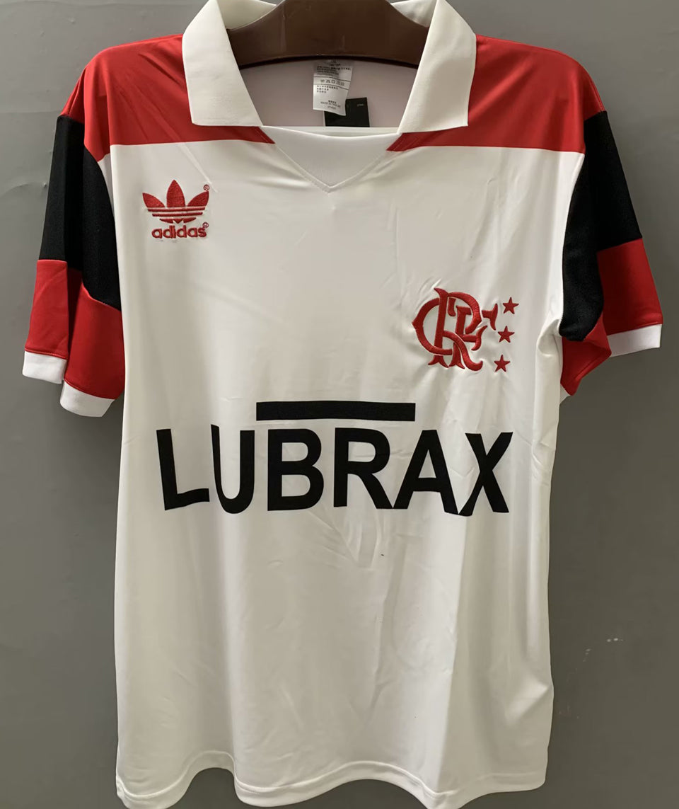 jersey 1986 flamengo visitante manga corta versión fan retro